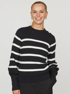 Hani-Stripe Bluse - Sort