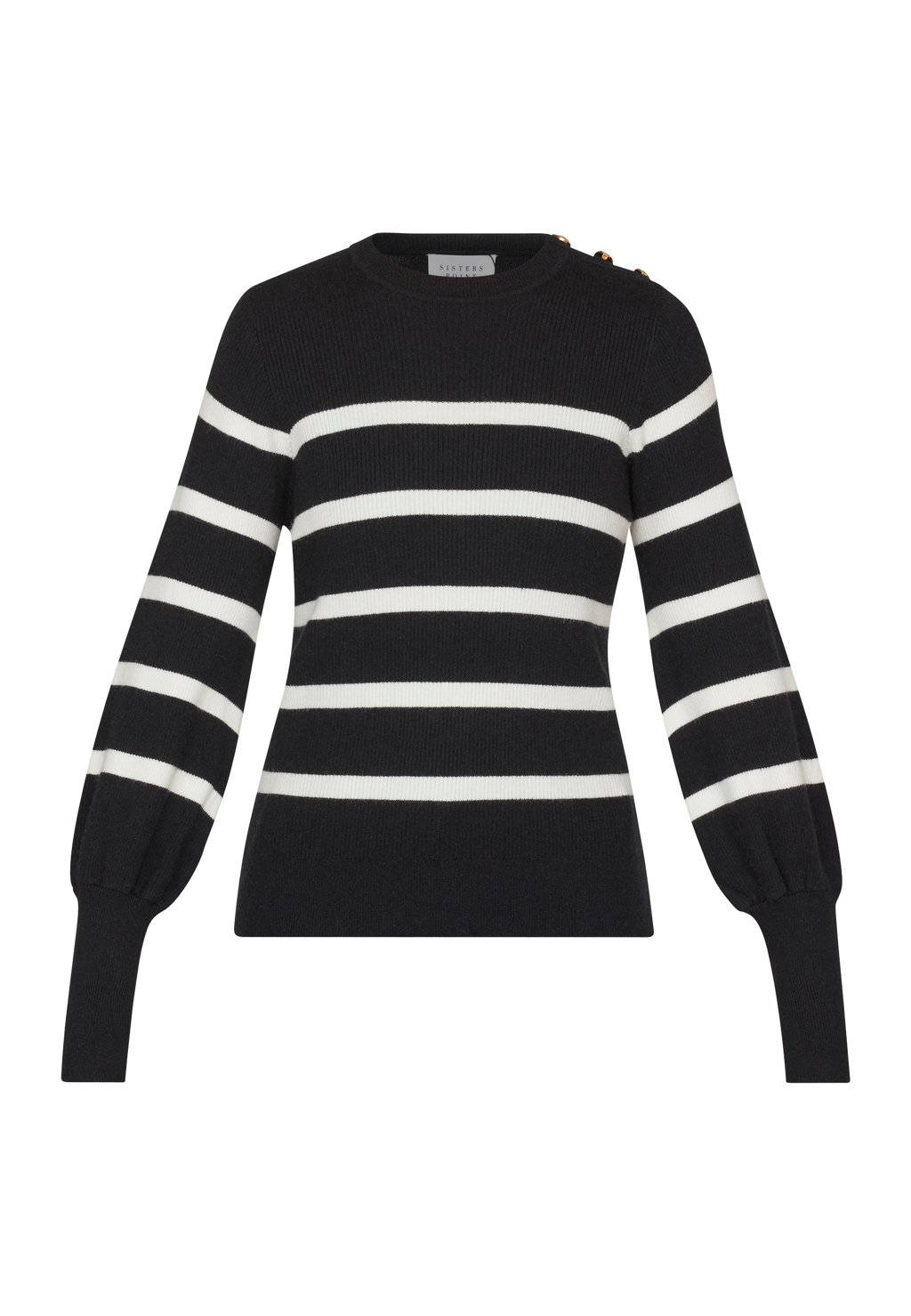 Hani-Stripe Bluse - Sort