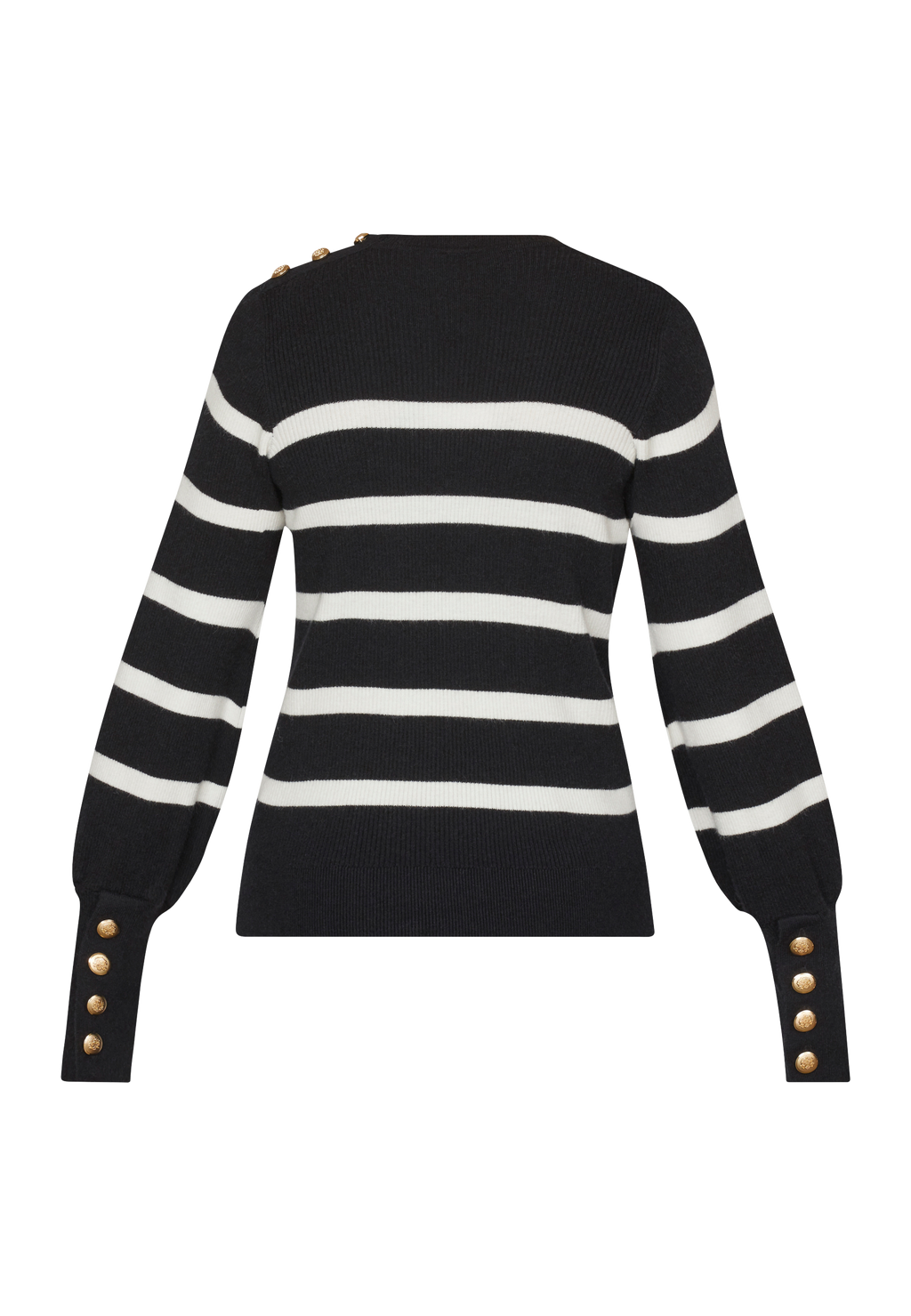 Hani-Stripe Bluse - Sort