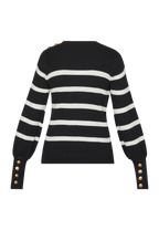 Hani-Stripe Bluse - Sort