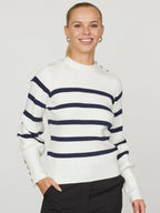 Hani-Stripe Bluse - Hvid