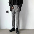 2020 Autumn Retro British Style Plaid Casual Trousers - StilNord