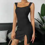 2020 Chic Cutout Mini Dress with Straps - StilNord