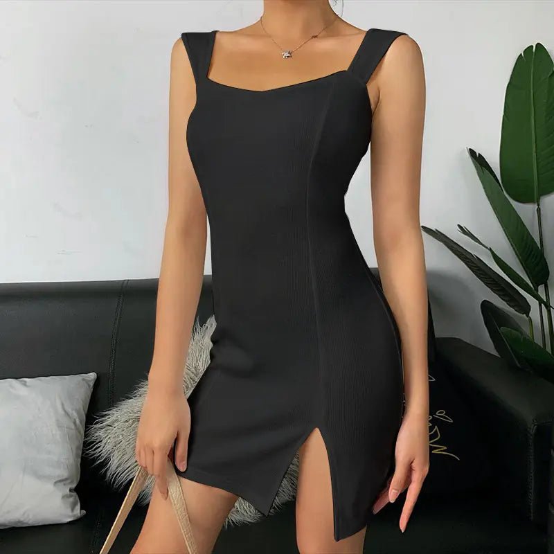 2020 Chic Cutout Mini Dress with Straps - StilNord