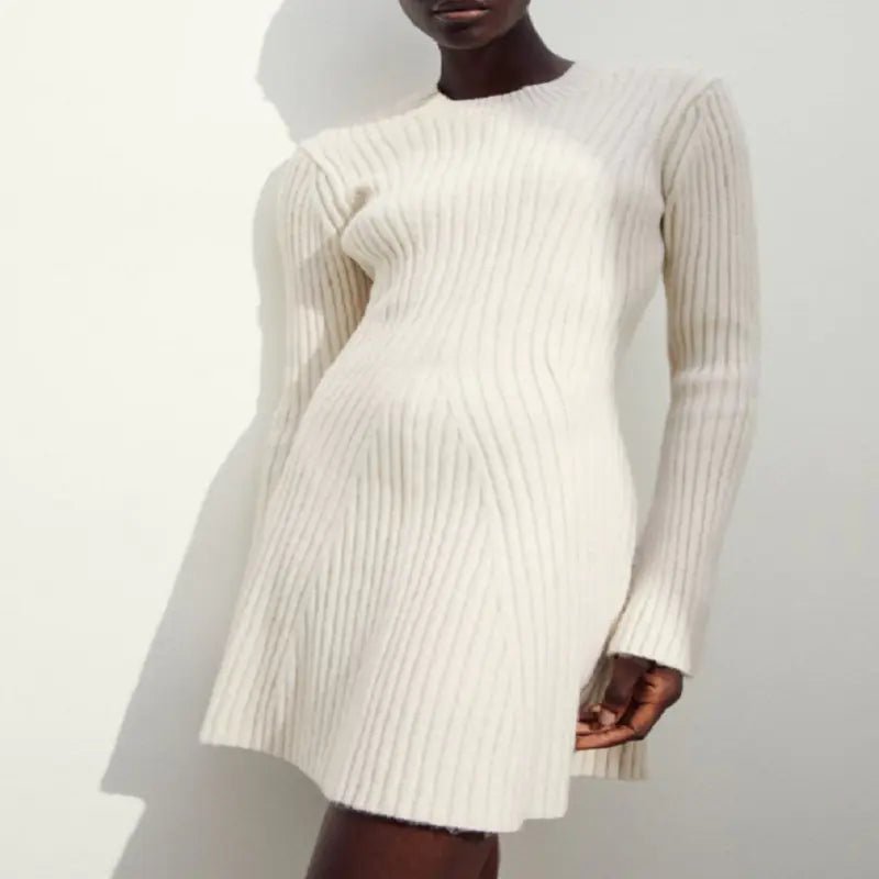 2023 Autumn Winter Long Sleeve Knit Dress for Women - StilNord