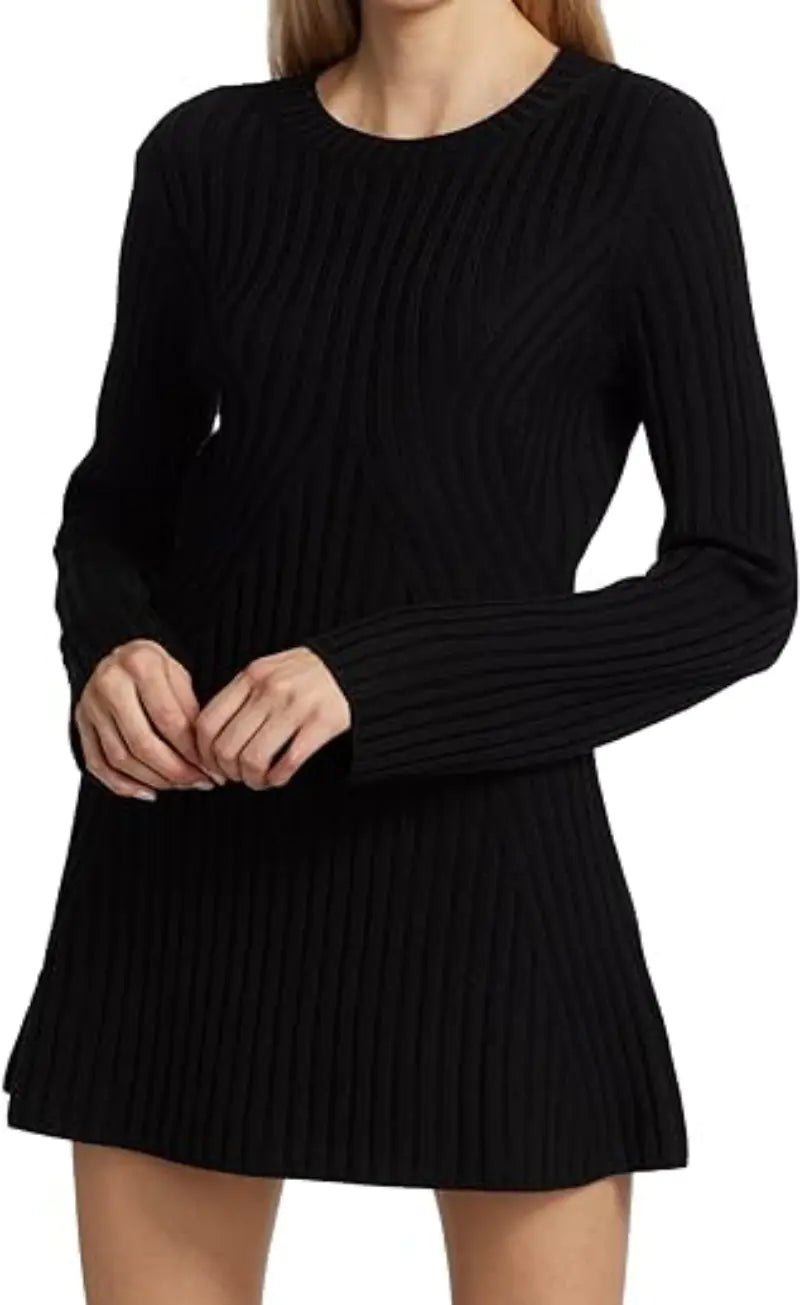 2023 Autumn Winter Long Sleeve Knit Dress for Women - StilNord