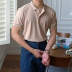 2023 Men's Slim Fit Short Sleeve Polo Shirt - White - StilNord