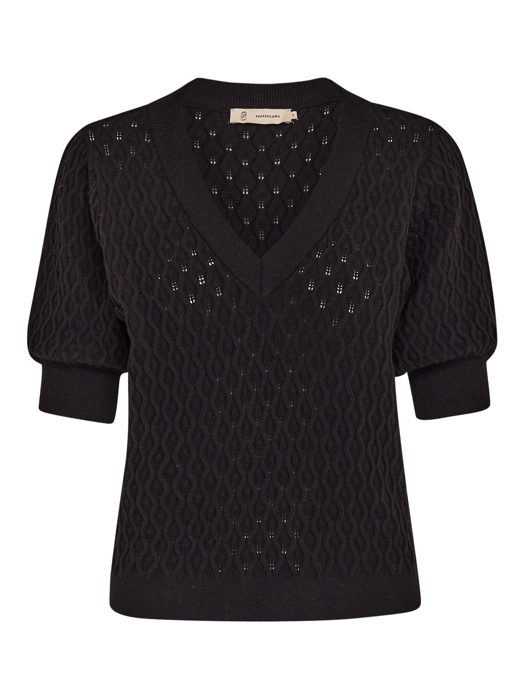 PCRosalia Strik T-shirt - Sort