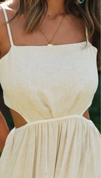 Rygløs Snørekjole med Uregelmæssig Slids til Kvinder