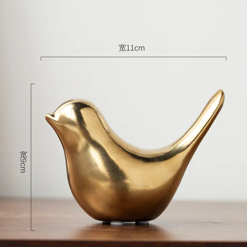 Nordic Minimalist Ceramic Bird Abstract Decor Item