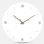 Nordic Style Wooden Wall Clock - Round Design