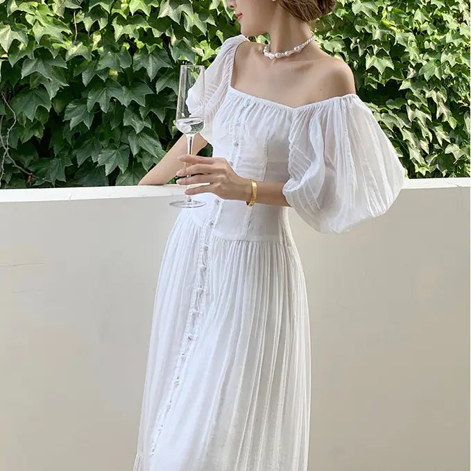 Fransk retro-paladsstil kjole til kvinder