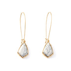 Stylish Minimalist Metal Turquoise Earrings and Drops