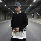 Gradient Split Hem Basic T-Shirt