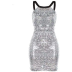 Sexy Backless Dress with Halter Neck for Parties