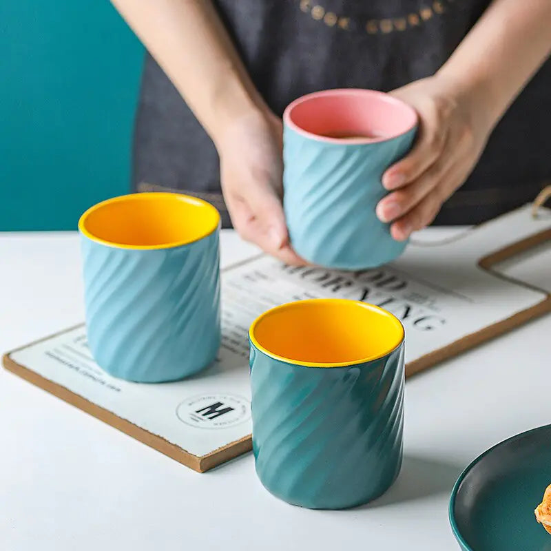 Nordic Minimalist Ceramic Coffee Mug for Couples