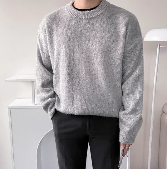 Wind-Padded Long-Sleeve Pullover Sweater