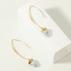 Stylish Minimalist Metal Turquoise Earrings and Drops
