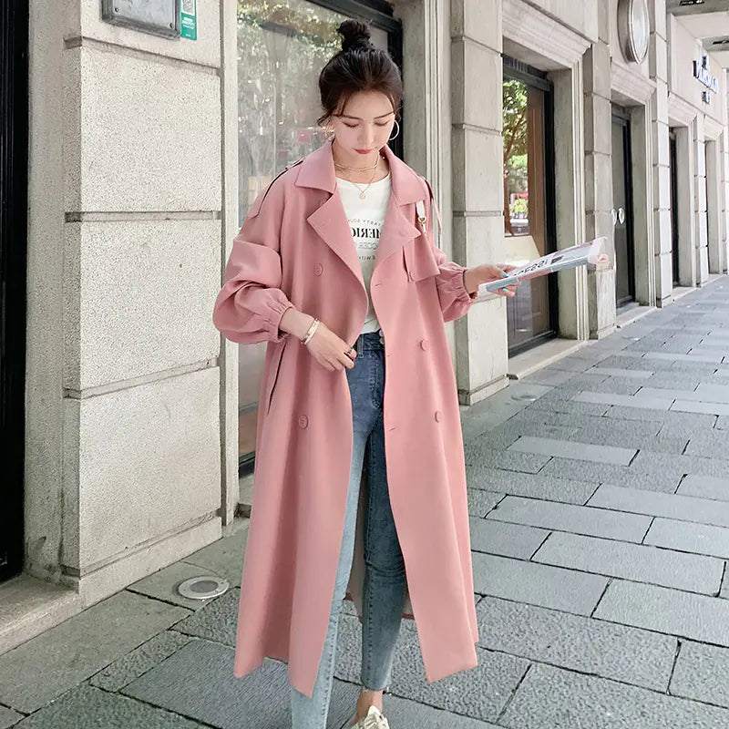 Korean Style Casual Long Coat with Loose Design
