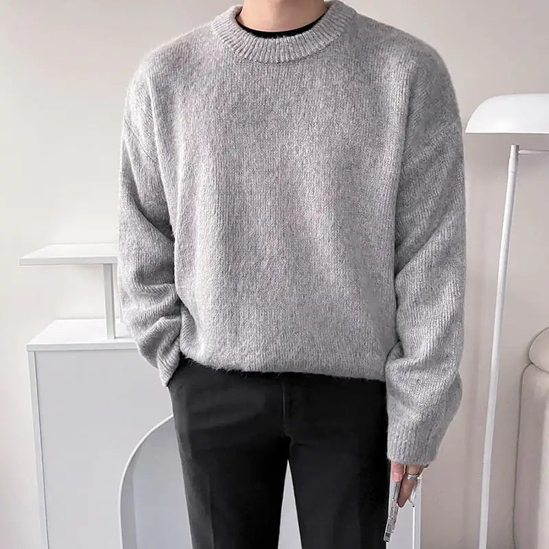 Wind-Padded Long-Sleeve Pullover Sweater