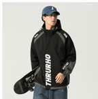 Funktionel jakke i bomuld med hætte