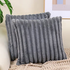 Nordic Faux Rabbit Fur Drawstring Pillowcase