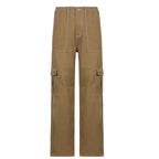 Wide Leg Cargo Pants for Women with Pockets