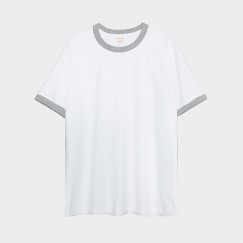 Cotton Japanese Style Basic T-Shirt with Vintage Patch