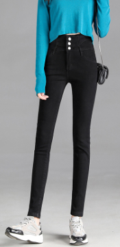High Rise Skinny Jeans - Washed Grey Tight Fit