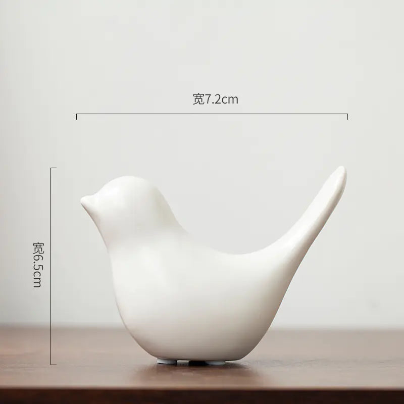 Nordic Minimalist Ceramic Bird Abstract Decor Item