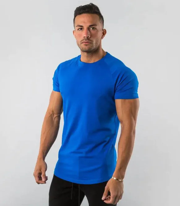 Sommer Fitness Ensfarvet T-shirt