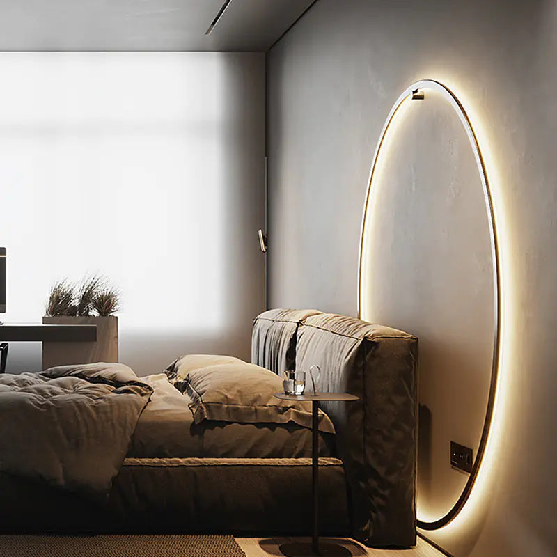 Nordic Minimalist Round Bedside Ring Wall Light