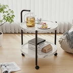 Mini Rolling Tea Table with Storage - Nordic Style