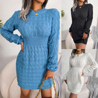 2023 Autumn Winter Casual Knitted Dress for Women