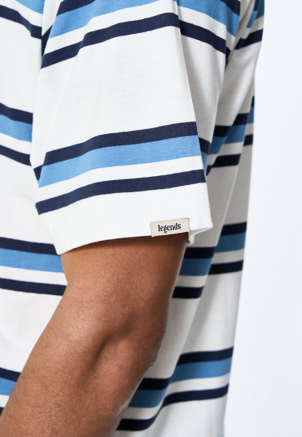 Bruce Stripe tee - Harbour Blue