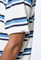 Bruce Stripe tee - Harbour Blue