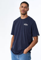 Bruce Text 3 tee - Navy Sea