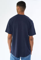 Bruce Text 3 tee - Navy Sea