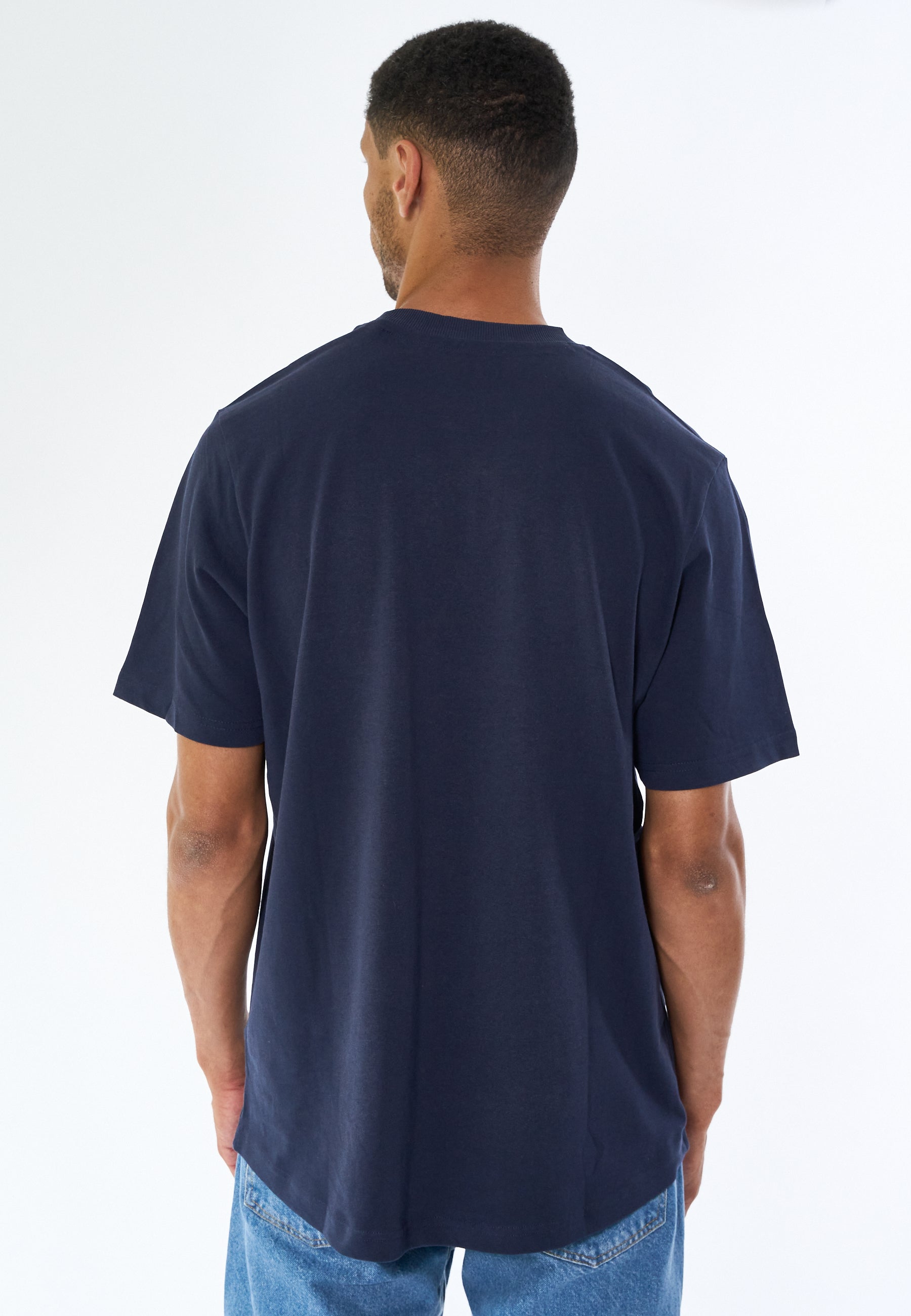 Bruce Text 3 tee - Navy Sea