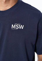 Bruce Text 3 tee - Navy Sea