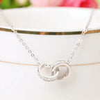 Rose Gold Double Ring Choker Necklace for Women