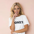 HONEY T-shirt with Graphic Letter Print