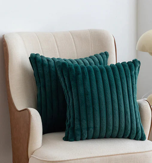 Nordic Faux Rabbit Fur Drawstring Pillowcase