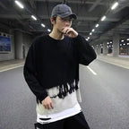 Gradient Split Hem Basic T-Shirt