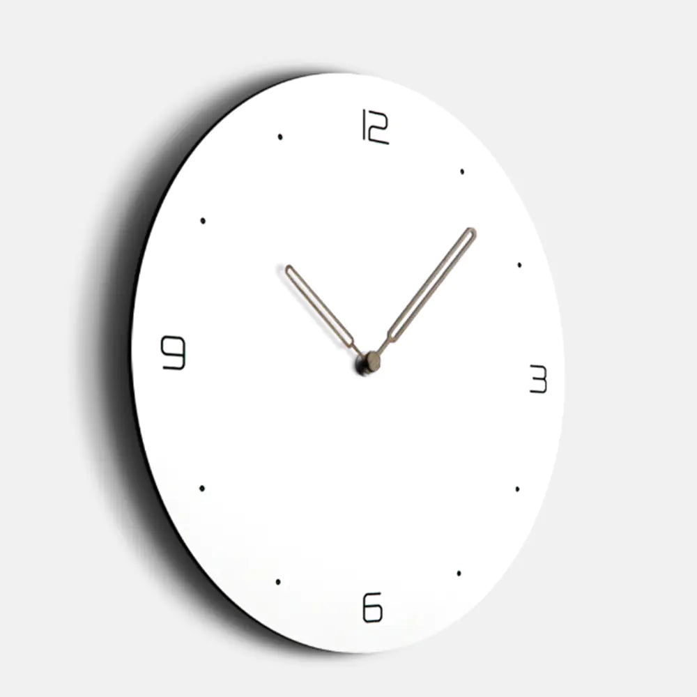 Nordic Style Wooden Wall Clock - Round Design