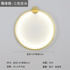 Nordic Minimalist Round Bedside Ring Wall Light