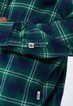Humphrey Flannel check shirt - Varsity Green