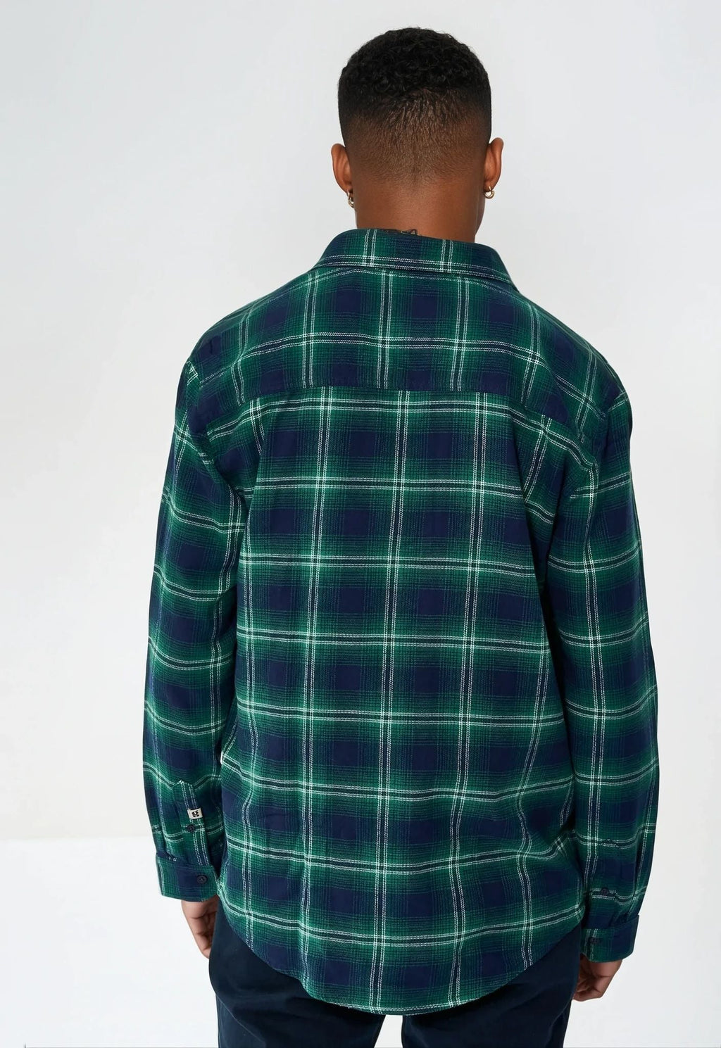 Humphrey Flannel check shirt - Varsity Green