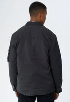 Humphrey Light Twill boxpocket quilt overshirt - Dark Grey