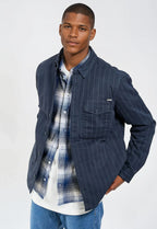 Humphrey Pinstripe quilt overshirt - Charcoal